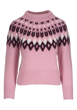 Veronica Beard Anne fairisle-pattern sweater - Pink