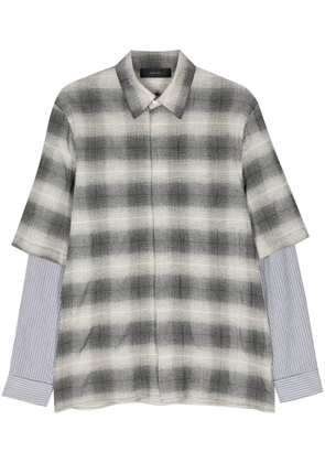 AMIRI mix-print layered shirt - Black
