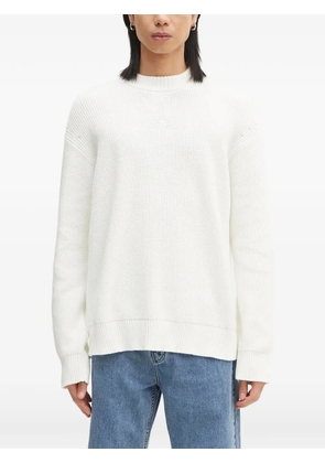 Napapijri logo crew-neck sweater - White