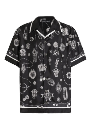 Dolce & Gabbana jewellery-print short-sleeve shirt - Black