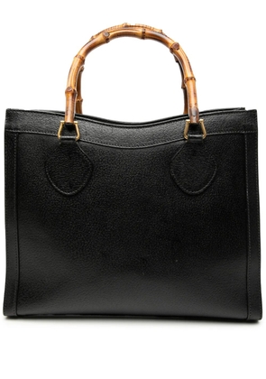 Gucci Pre-Owned 20th Century Medium Pebbled Calfskin Bamboo Diana tote bag - Black