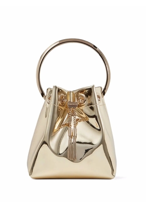 Jimmy Choo Bon Bon metallic bucket bag - Gold