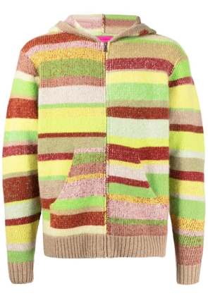 The Elder Statesman multi-stripe zip-up hoodie - Multicolour