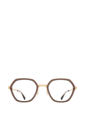 Mykita geometric frame glasses - Brown