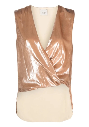 Alysi metallic-finish sleeveless top - Neutrals
