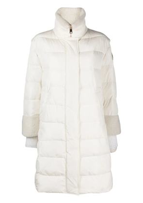 Lorena Antoniazzi high-neck parka coat - White
