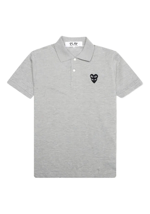 Comme Des Garçons Play stacked heart polo shirt - Grey