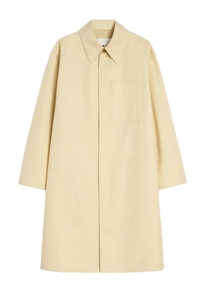 Jil Sander patch pocket poplin coat - Yellow