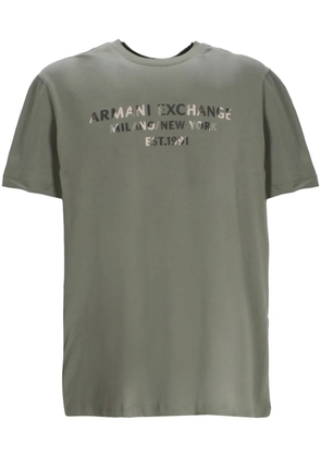 Armani Exchange logo t-shirt - Green