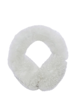 Yves Salomon lamb-shearling earmuffs - White