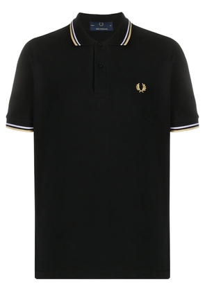 Fred Perry stripe trim polo shirt - Black