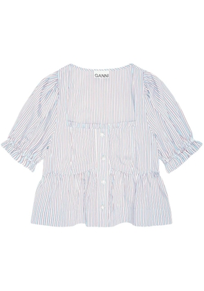 GANNI striped blouse - White