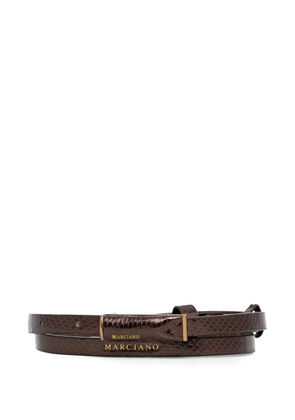 MARCIANO by GUESS reptile-effect belt - Brown
