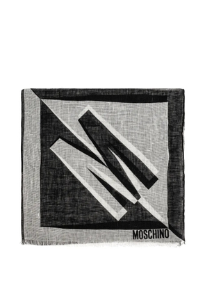Moschino logo-print scarf - Black
