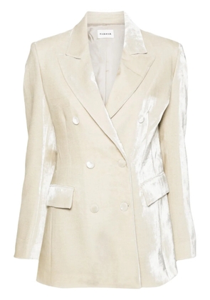 P.A.R.O.S.H. velvet double-breasted blazer - Neutrals