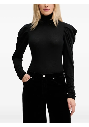 TWINSET turtleneck puff-sleeve sweater - Black