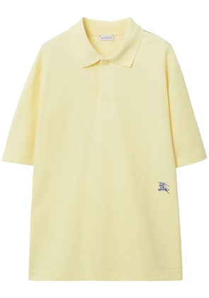 Burberry Equestrian Knight-embroidered cotton polo shirt - Yellow