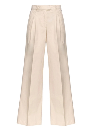 PINKO high-waisted cotton trousers - Neutrals