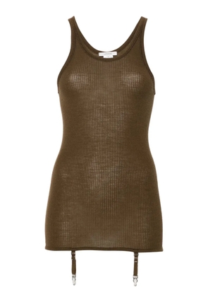LEMAIRE suspenders-detail seamless tank top - Brown
