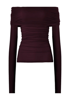 Wolford draped long-sleeve top - Purple