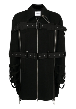 Takahiromiyashita The Soloist safety-pin detail jacket - Black