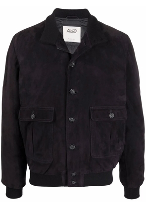 Valstar high-neck suede jacket - Blue