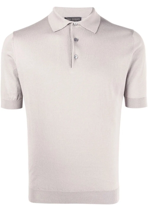Dell'oglio cotton short-sleeve polo shirt - Neutrals