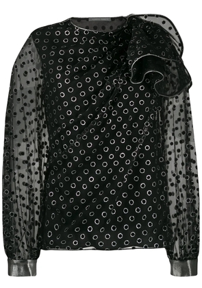 Alberta Ferretti eyelet detail blouse - Black