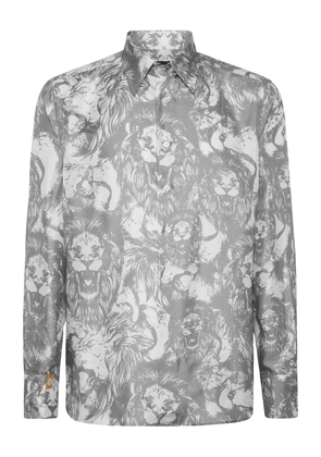 Billionaire lion-print shirt - White