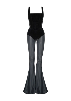 Vestiaire d'un Oiseau Libre velvet corset jumpsuit - Black