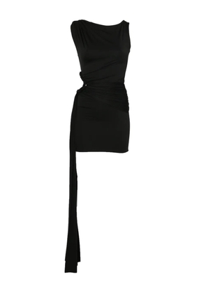 AXEL 113 Tyla asymmetric-neck mini dress - Black