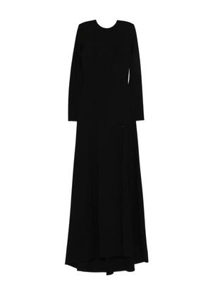 MIAU by Clara Rotescu long-sleeve slit maxi dress - Black