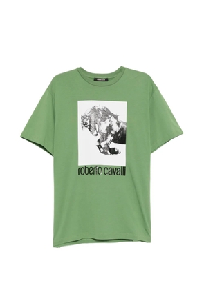 Roberto Cavalli graphic-print cotton T-shirt - Green