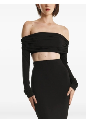 2310 STUDIO off-shoulder draped top - Black