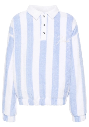 RHUDE Striped Loop Terry polo shirt - Blue