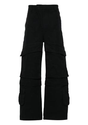 ENTIRE STUDIOS Hard wide-leg cotton cargo trousers - Blue