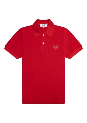Comme Des Garçons Play heart-emblem polo top - Red
