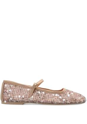 AGL Ceramic sequinned strap ballet flats - Neutrals
