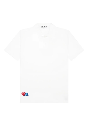 Comme Des Garçons Play x Invader pixel-heart polo shirt - White
