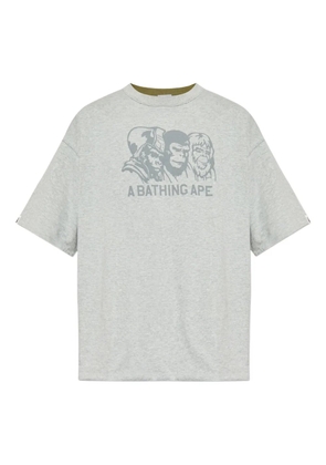 A BATHING APE® Double Face cotton T-shirt - Grey