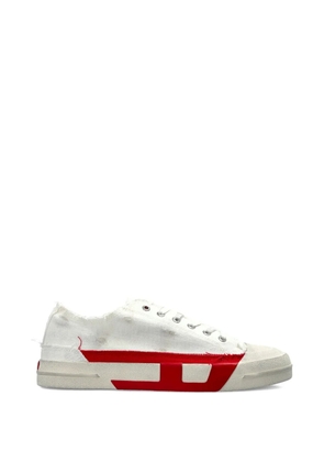 Diesel distressed stripe sneakers - White