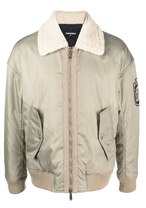 DSQUARED2 logo-print bomber jacket - Green
