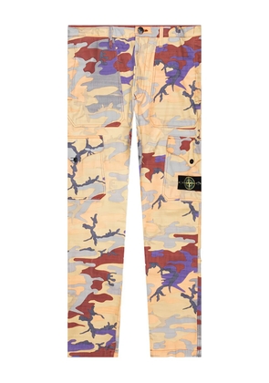 Stone Island camouflage cargo regular trousers - Orange