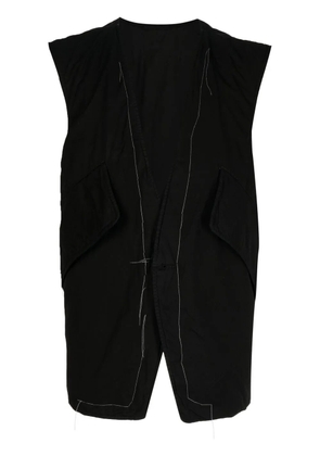 Nicolas Andreas Taralis stitch-detail V-neck gilet - Black