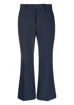 Closed wide-leg cropped trousers - Blue
