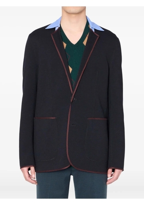 Kolor two-button contrast-trim jacket - 08 black