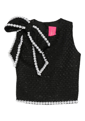 MIAU by Clara Rotescu Koda bow-embellished top - Black