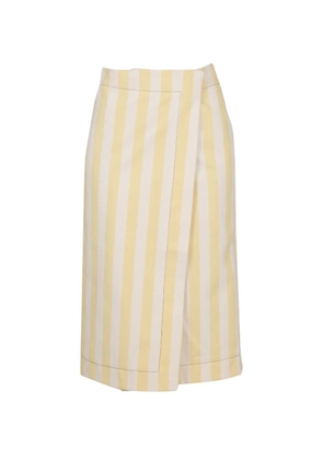 Sunnei striped wrap skirt - Yellow