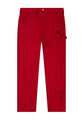 Needles x Smith's butterfly-embroidered buckle trousers