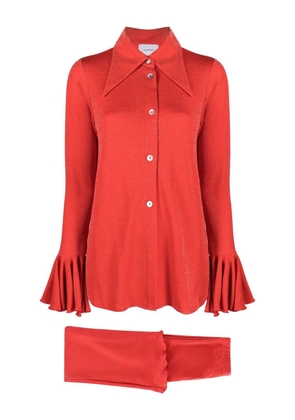 Sleeper Lurex Lounge two-piece suit - Red